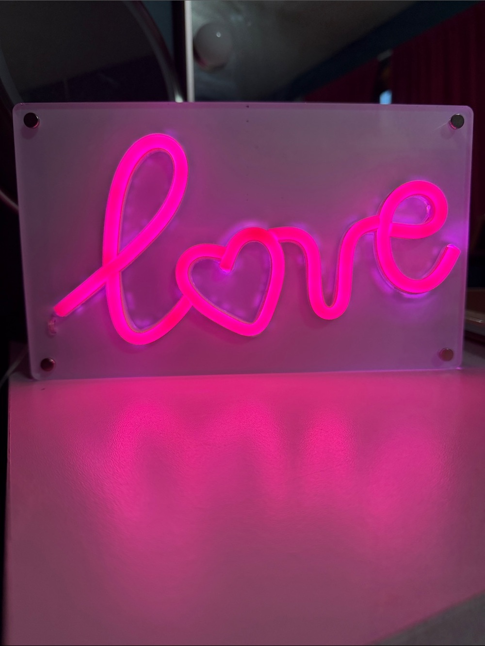 Neon 'love' Sign - Hot Pink LED Accent Light
